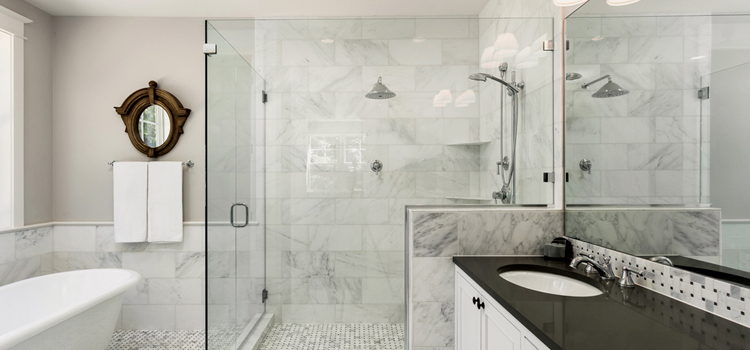 bathroom shower door installation in Kerman