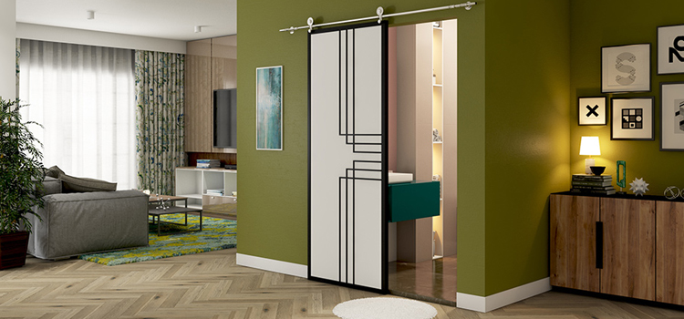 sliding bathroom door installation in Kerman